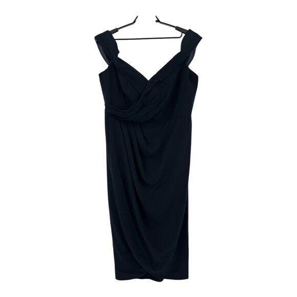 City Chic Dress Ripple Love off the shoulder black size L 20 - Picture 2 of 7